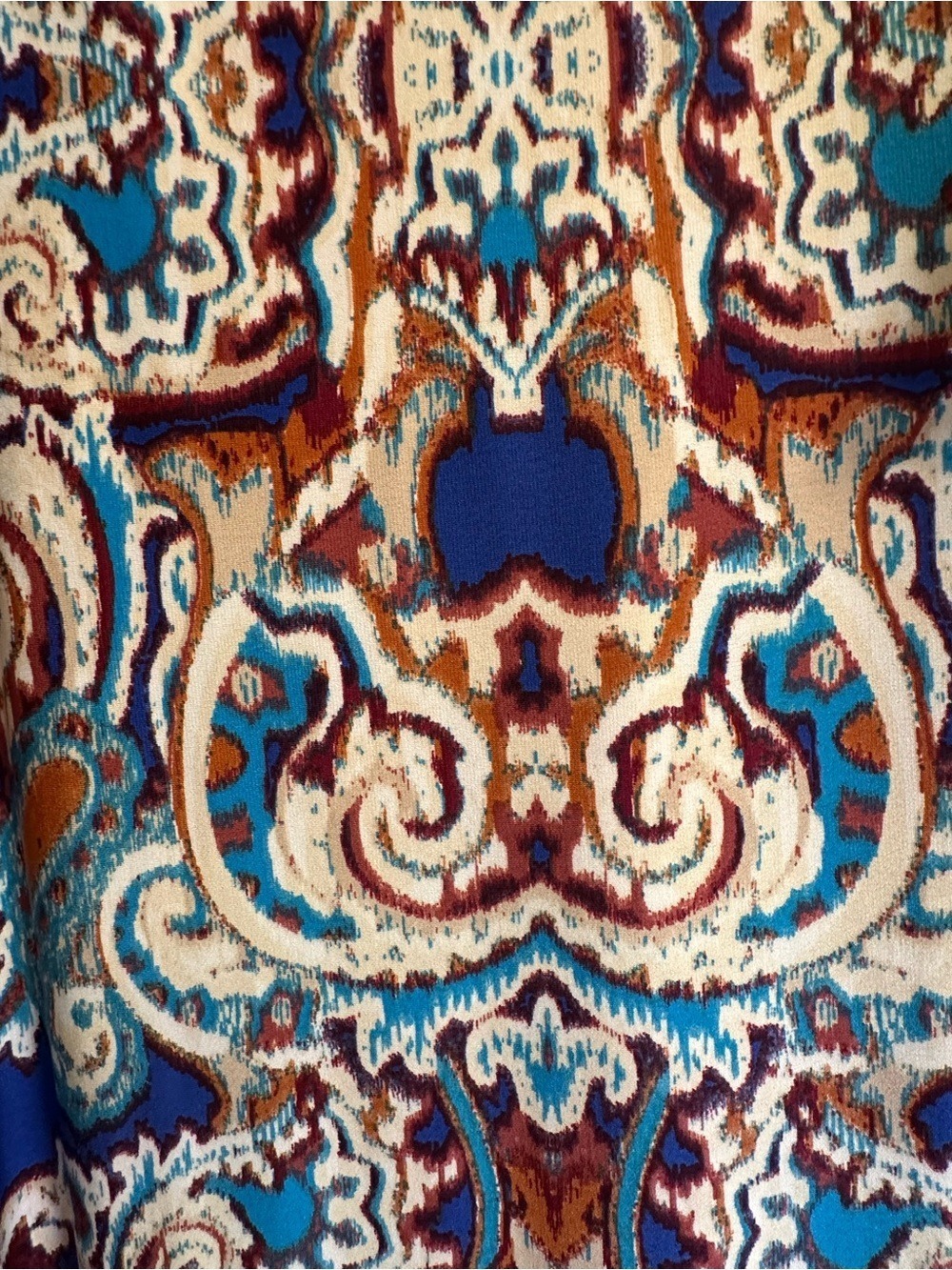 MSK-Paisley Cold Shoulder Shift Dress - Picture 7 of 10